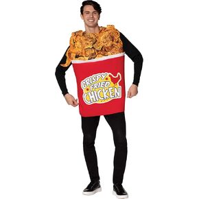 Rasta Imposta Bucket of Fried Chicken Halloween Costume, Adult One Size Red in Kuwait