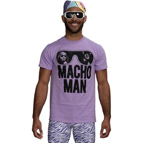 Macho Man T-shirt Bandana and Sunglasses Complete Costume Set in Saudi Arabia