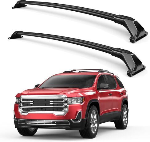 رف سقف القضبان المتقاطع من الألومنيوم متوافق مع 2017-2023 GMC Acadia Rooftop Luggage Cargo Carger Bars Archbar in Saudi Arabia