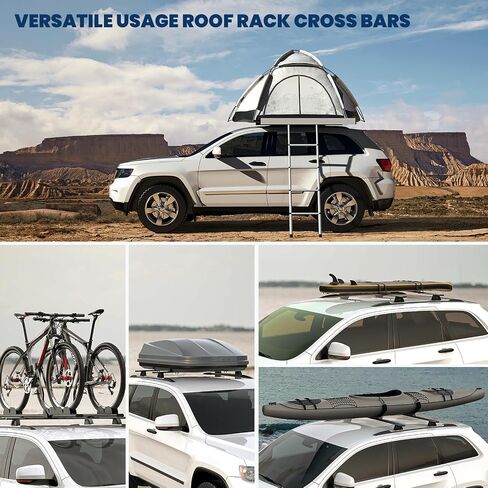 رف سقف القضبان المتقاطع من الألومنيوم متوافق مع 2017-2023 GMC Acadia Rooftop Luggage Cargo Carger Bars Archbar in Saudi Arabia