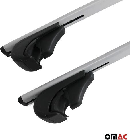 رفوف سقف Omac Cross Bars حامل الأمتعة متينة لـ Lexus RX350 2013-2015 Gray 2 PCS مضاد للسرقة للسفر قوارب الزوارق التزلج على الجليد التزلج على الجليد in Saudi Arabia