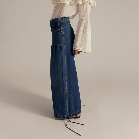 utcoco Womens Baggy Harem Jeans Boyfriend Low Rise Adjustable Leg Straight Denim Pants Streetwear Cargo Trousers in Saudi Arabia