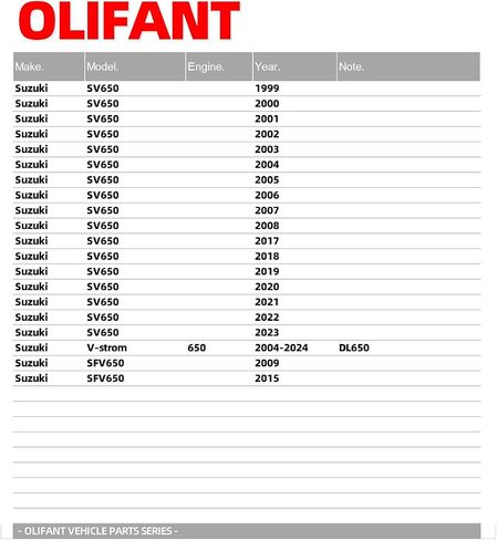 بداية ل Suzuki SV650 1999-2023/V-Strom DL650 2004-2024/SFV650 31100-19F00 31100-19F10 OLIFANT in Saudi Arabia