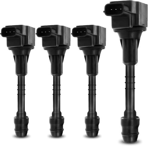 A-Premium Engine Ignition Coil Pack Compatible with Nissan Almera 2001-2005, Sentra 2002-2006 L4 1.8L, 4-PC Set in Saudi Arabia