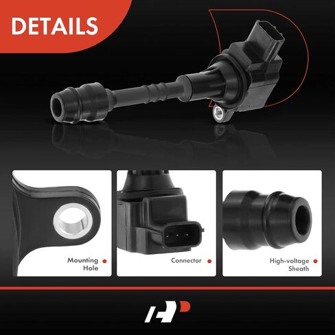 A-Premium Engine Ignition Coil Pack Compatible with Nissan Almera 2001-2005, Sentra 2002-2006 L4 1.8L, 4-PC Set in Saudi Arabia