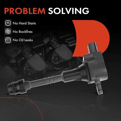 A-Premium Engine Ignition Coil Pack Compatible with Nissan Almera 2001-2005, Sentra 2002-2006 L4 1.8L, 4-PC Set in Saudi Arabia