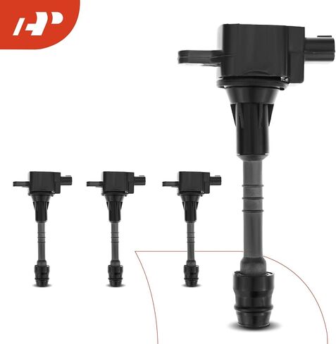 A-Premium Engine Ignition Coil Pack Compatible with Nissan Almera 2001-2005, Sentra 2002-2006 L4 1.8L, 4-PC Set in Saudi Arabia