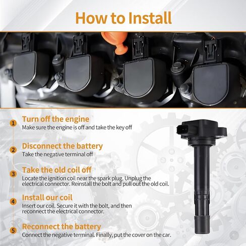Set of 6 Ignition Coil Pack Compatible with Honda Ridgeline Civic Pilot, for Acura EL MDX 2001-2005, for Saturn Vue 2004-2007 Replace UF400 30520RDJA01 in Saudi Arabia