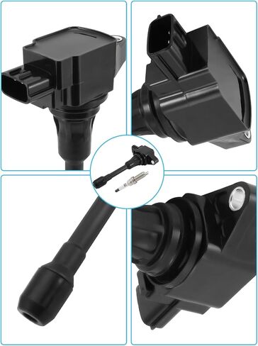 Set of 4 UF719 Ignition Coil Pack & Iridium Spark Plug For Nissan Versa 1.8L 2012 1.6L 2012-2019,Note 1.6L 2014-2019,Replace # GN10648 COP621 C861 5C1896 224481HC0A 224485RB0A 224481KT1B in Saudi Arabia