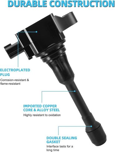 Set of 4 UF719 Ignition Coil Pack & Iridium Spark Plug For Nissan Versa 1.8L 2012 1.6L 2012-2019,Note 1.6L 2014-2019,Replace # GN10648 COP621 C861 5C1896 224481HC0A 224485RB0A 224481KT1B in Saudi Arabia