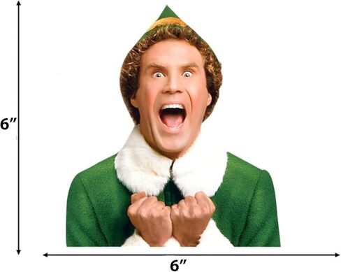 زخارف عيد الميلاد القزم - ملصق شارات كبير ، 6 "ملصقات مضحكة وعيد الميلاد مضحك ، ديكور نافذة للداخلية والخارجية in Kuwait