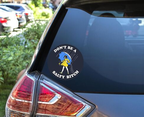 2-Pack Don't Be A Salty Bitch Sticker Decal - 4 Inches - Salty Bitch Sticker for Waterbottle Car Truck Van Window Bumper Laptop Tablet Cup Tumbler and Any Smooth Surface in Saudi Arabia