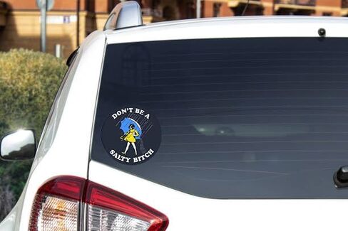 2-Pack Don't Be A Salty Bitch Sticker Decal - 4 Inches - Salty Bitch Sticker for Waterbottle Car Truck Van Window Bumper Laptop Tablet Cup Tumbler and Any Smooth Surface in Saudi Arabia