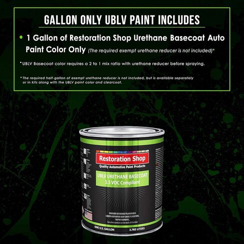Restoration Shop - Gunmetal Grey Metallic Low VOC Urethane Basecoat Auto Paint - Gallon Paint Color Only - Professional High Gloss Automotive, Car, Truck Refinish Coating in Saudi Arabia