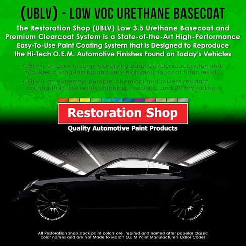 Restoration Shop - Gunmetal Grey Metallic Low VOC Urethane Basecoat Auto Paint - Gallon Paint Color Only - Professional High Gloss Automotive, Car, Truck Refinish Coating in Saudi Arabia