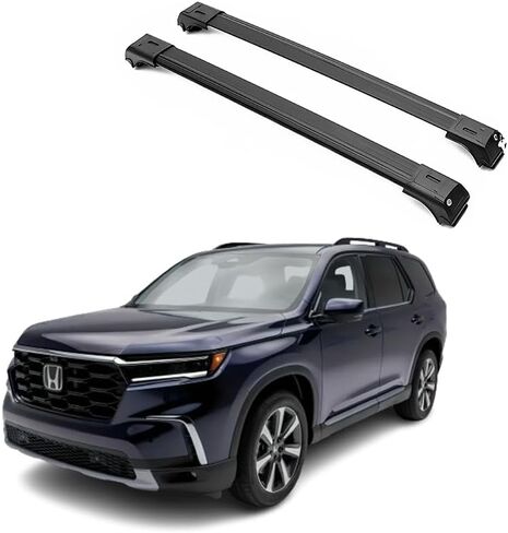 ERKUL Roof Rack Cross Bars for Honda Pilot 2023-2025 | Aluminum Crossbars with Anti Theft Lock for Rooftop | Compatible with Raised Rails - Black in Saudi Arabia