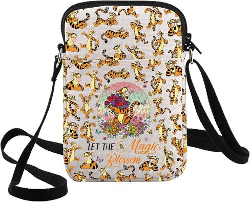 G2TUP Funny Tiger Crossbody Bag Anmial Fans Gift Let The Magic Blossom Tigers Adjustable Strap Bag in Saudi Arabia