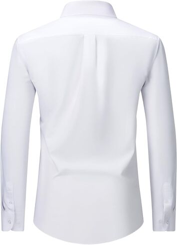 قميص أعمال قطن أوكسفورد القطن الطويل للرجال ، وملاءمة كلاسيكية مقاومة للتجاعيد للعمل/الأحجام غير الرسمية والكبيرة والطويلة in Kuwait