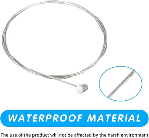 Motorcycle Throttle Cable Kit, 51" Flexible Cable Repair Kit, Emergency Throttle Clutch Cable Brake Cable, Universal Throttle Cable with Ends, for Motorcycles Bicycle Scooter Repaired (Silver) in Saudi Arabia