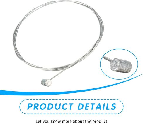 Motorcycle Throttle Cable Kit, 51" Flexible Cable Repair Kit, Emergency Throttle Clutch Cable Brake Cable, Universal Throttle Cable with Ends, for Motorcycles Bicycle Scooter Repaired (Silver) in Saudi Arabia