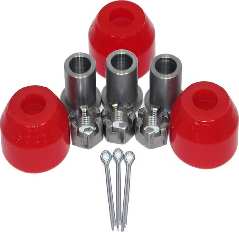 GPRDNA - TRIPLE Dana 30 Axle High Steer Kit Flips Tie Rod with RED Tie Rod Boots Compatible with XJ TJ YJ ZJ WJ in Saudi Arabia
