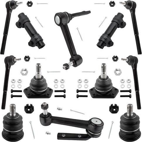 BOXI (Set of 12) Front Steering Idler Arm Inner & Outer Tie Rod Ends Upper & Lower Ball Joints Fit for Chevrolet Astro GMC Safari 1990-2005 2WD | Replace K6366T K6365T ES2019 ES2020 ES2004 K5208 K6141 in Saudi Arabia