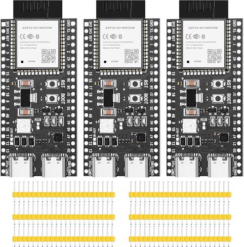 3pcs ESP32-S3-DevKitC-1-N16R8 Development Board Integrated 2.4GHz WiFi Bluetooth 5.0 ESP32-S3-WROOM-1 Microcontroller Processor Dual Type C Interface for Arduino in Saudi Arabia
