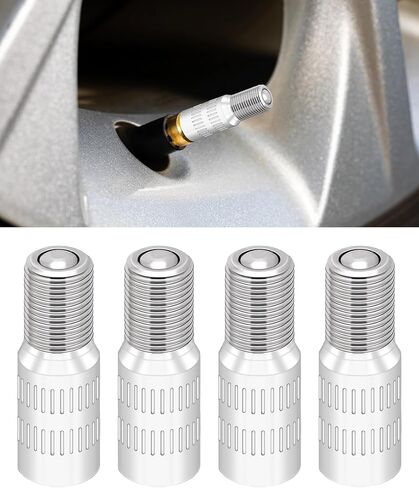 4PCS Valve Stem Extension,Car Accessories Tire Valve Extender,27MM Tire Valve Extension,Brass Valve Stem Extenders,Wheel Tire Cap Extender,Suitable for Most Car Motorcycle Bike Truck in Saudi Arabia