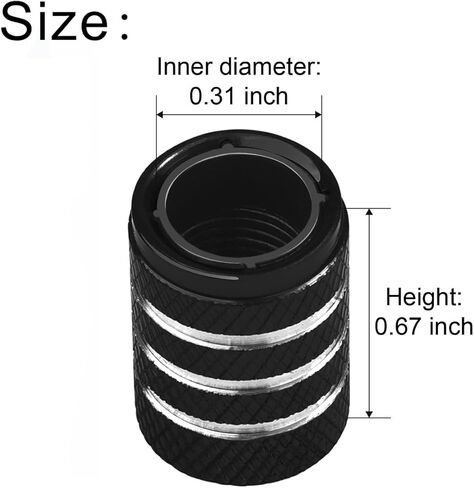 5 مساءً أغطية جذع صمام الإطارات ، يغطي غطاء ضغط الهواء إطارات السيارة المعدن مع بطانة بلاستيكية مقاومة للتسرب العالمي للسيارات لسيارات الدراجات النارية للدراجات النارية (Red ، Universal) in Kuwait