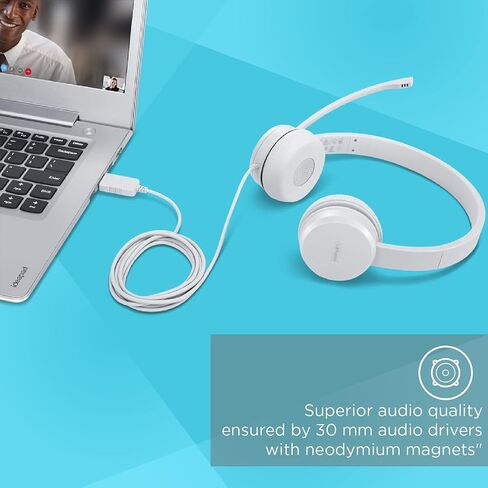 لينوفو UC VoIP USB-C سماعة رأس سلكية على الأذن، أسود in Saudi Arabia