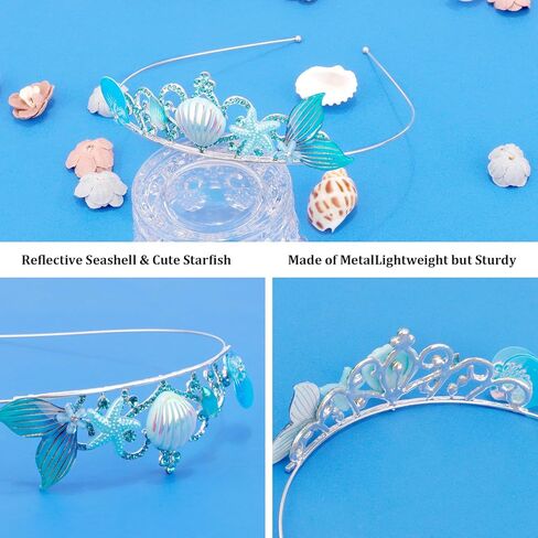 Didder Mermaid Themed Party Outfit: Sash, Crown and Decorations for Girls in Saudi Arabia