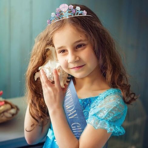 Didder Mermaid Themed Party Outfit: Sash, Crown and Decorations for Girls in Saudi Arabia