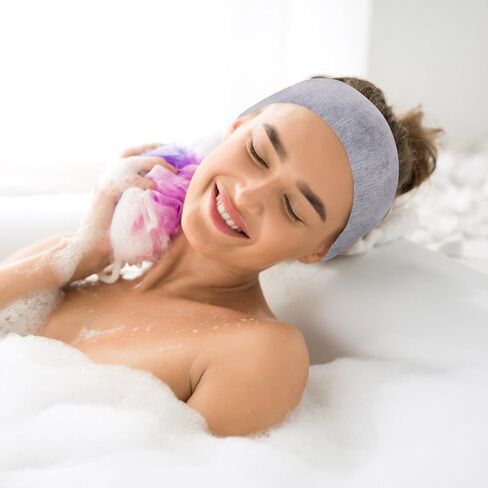 128 قطعة يمكن التخلص منها في سبا عصابات الوجه تمتد لا منسوجة عصابات الوجه الناعمة للعناية بالبشرة مع إغلاق دير للنساء لتوصيلات اختصاصيات ، أسود كبير in Kuwait