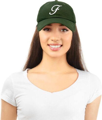 Dalix inition Hat Letter F Formens Baseball Cap Monogram Motorider in Kuwait
