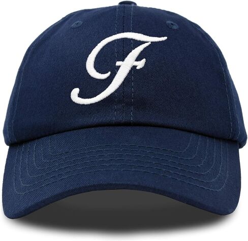 Dalix inition Hat Letter F Formens Baseball Cap Monogram Motorider in Kuwait