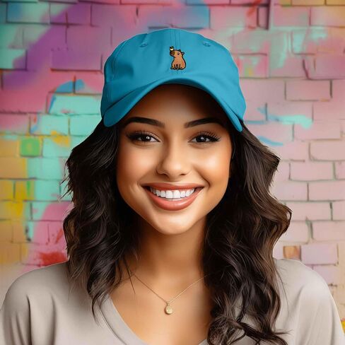 Dalix Capybara Cap مطرزة Dad Baseball Hat Cotton Cotton Womens in Saudi Arabia