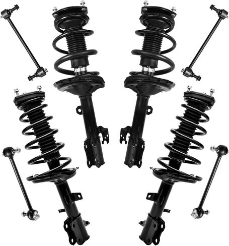Detroit Axle - AWD 8PC Struts Kit Toyota Highlander LEXUS RX330 RX350 RX400H ، 4 STRUTS و COIL Spring Assembly 4 Sway Bar End Links Arban in Saudi Arabia