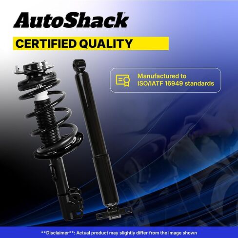AutoShack Front Complete Strut & Coil Spring Assembly with Rear Shock Absorbers Set for 2001-2010 Chrysler PT Cruiser 2.4L FWD | Full-vehicle Suspension System Replacement Kit KS991-CST113 in Saudi Arabia