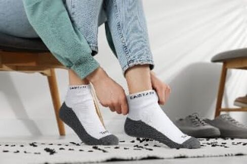 Men's Golf Socks, Black, Moisture Wicking, Low Cut, Cushioned, All-Weather Performance, Athletic Running Mens Ankle Socks, 1 Pair in Saudi Arabia