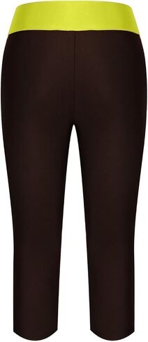 Women's Yoga Pants Color Blocking Workout Running Leggings Tights Side Pockets Squat Proof Tummy Control Active Pant in Saudi Arabia