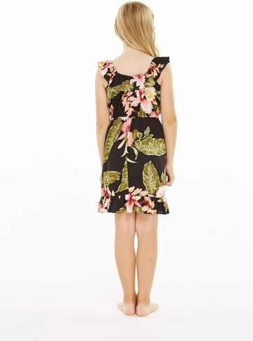 Matching Hawaiian Luau Outfit Men Shirt Girl Wrap Dress in Rafelsia in Saudi Arabia