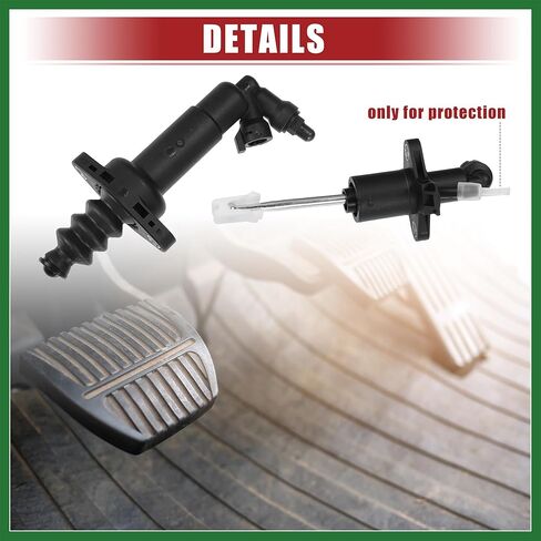 Motoforti Clutch Master Cylinder Slave Cylinder 1J0-721-261-N 1J1-721-388-G Fit for Volkswagen Jetta/for Volkswagen Beetle - Pack of 2 Black Long-lasting in Saudi Arabia