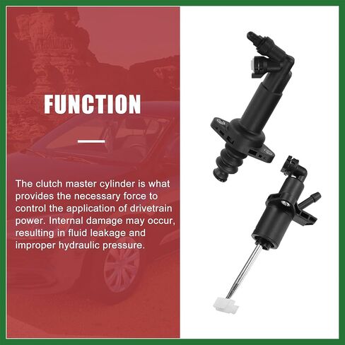 Motoforti Clutch Master Cylinder Slave Cylinder 1J0-721-261-N 1J1-721-388-G Fit for Volkswagen Jetta/for Volkswagen Beetle - Pack of 2 Black Long-lasting in Saudi Arabia