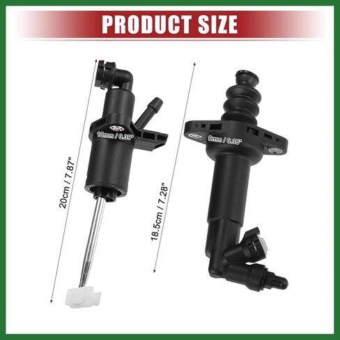 Motoforti Clutch Master Cylinder Slave Cylinder 1J0-721-261-N 1J1-721-388-G Fit for Volkswagen Jetta/for Volkswagen Beetle - Pack of 2 Black Long-lasting in Saudi Arabia