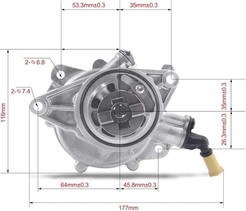 مضخة فراخ فراغ ， متوافقة مع BMW Mini Cooper R55 R56 Peugeot 3008 308CC 508 Citroen C4L 1.6T 701366060 456578 456583 11667586424 in Saudi Arabia