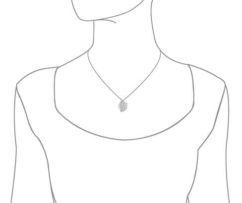 Sterling Silver Monstera Pendant in Saudi Arabia