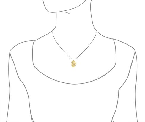 Sterling Silver Monstera Pendant in Saudi Arabia