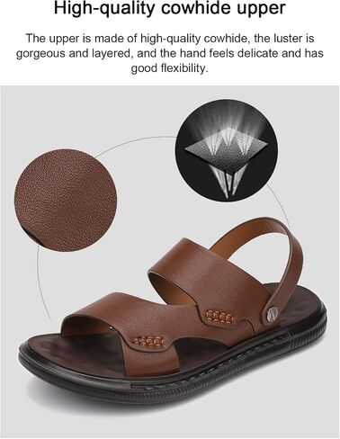 TXTC Fashion Shoes البالغين الصنادل في الهواء الطلق النعال في الهواء الطلق تدليك النعال المفتوح إصبع القدم شريحة مسطحة النعال الراحة غير الرسمية نعل المطاط (اللون: بني ، الحجم: 40 الاتحاد الأوروبي) in Kuwait