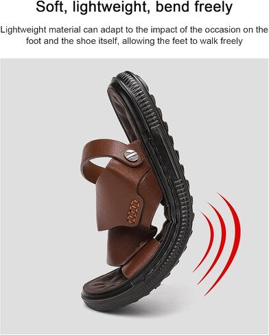 TXTC Fashion Shoes البالغين الصنادل في الهواء الطلق النعال في الهواء الطلق تدليك النعال المفتوح إصبع القدم شريحة مسطحة النعال الراحة غير الرسمية نعل المطاط (اللون: بني ، الحجم: 40 الاتحاد الأوروبي) in Kuwait