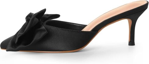 Women's Sandals Heels Pointed Bow High Heeled Slippers Mule Shoes in Kuwait